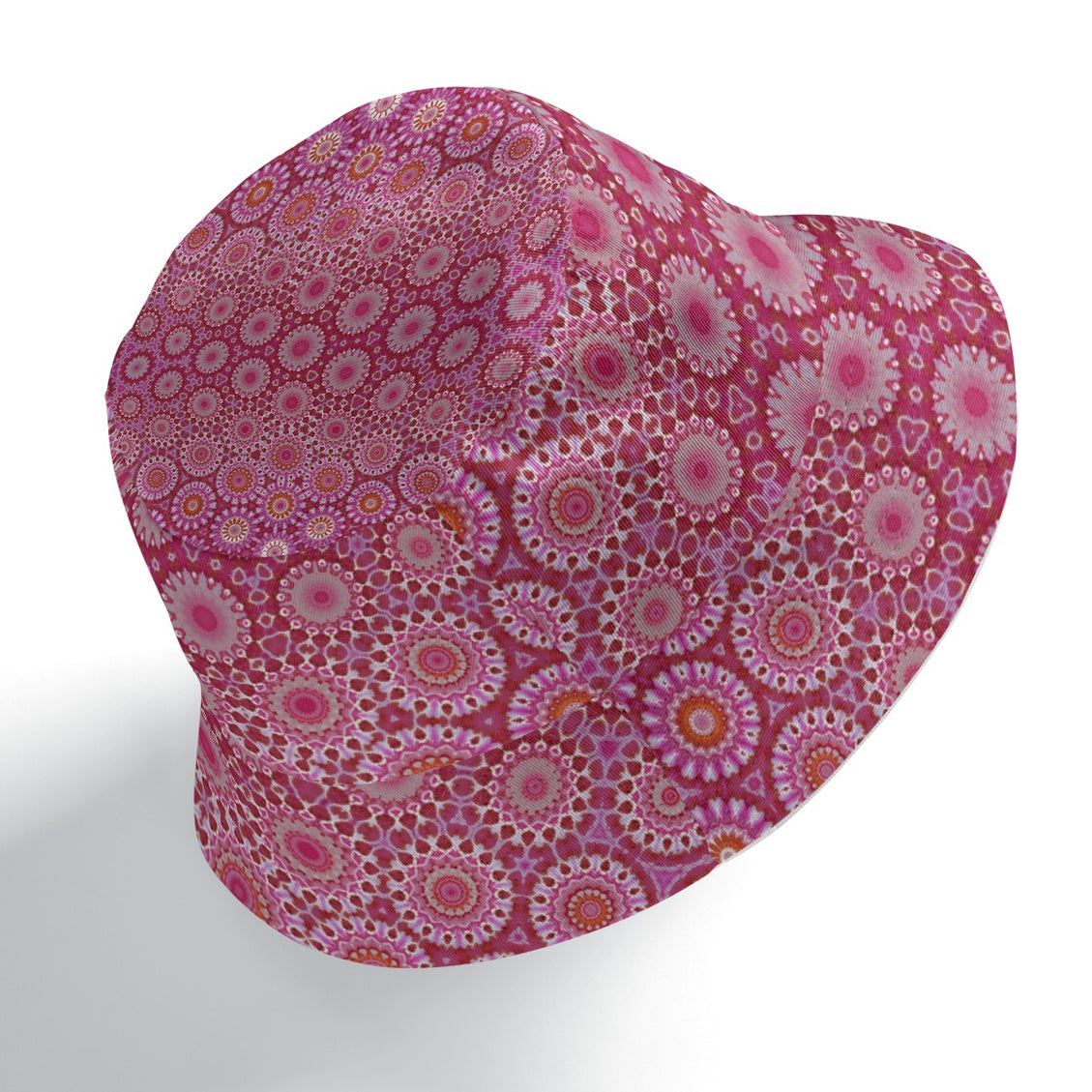 Bucket Hat Reversible Peonies Raspberry Swirl