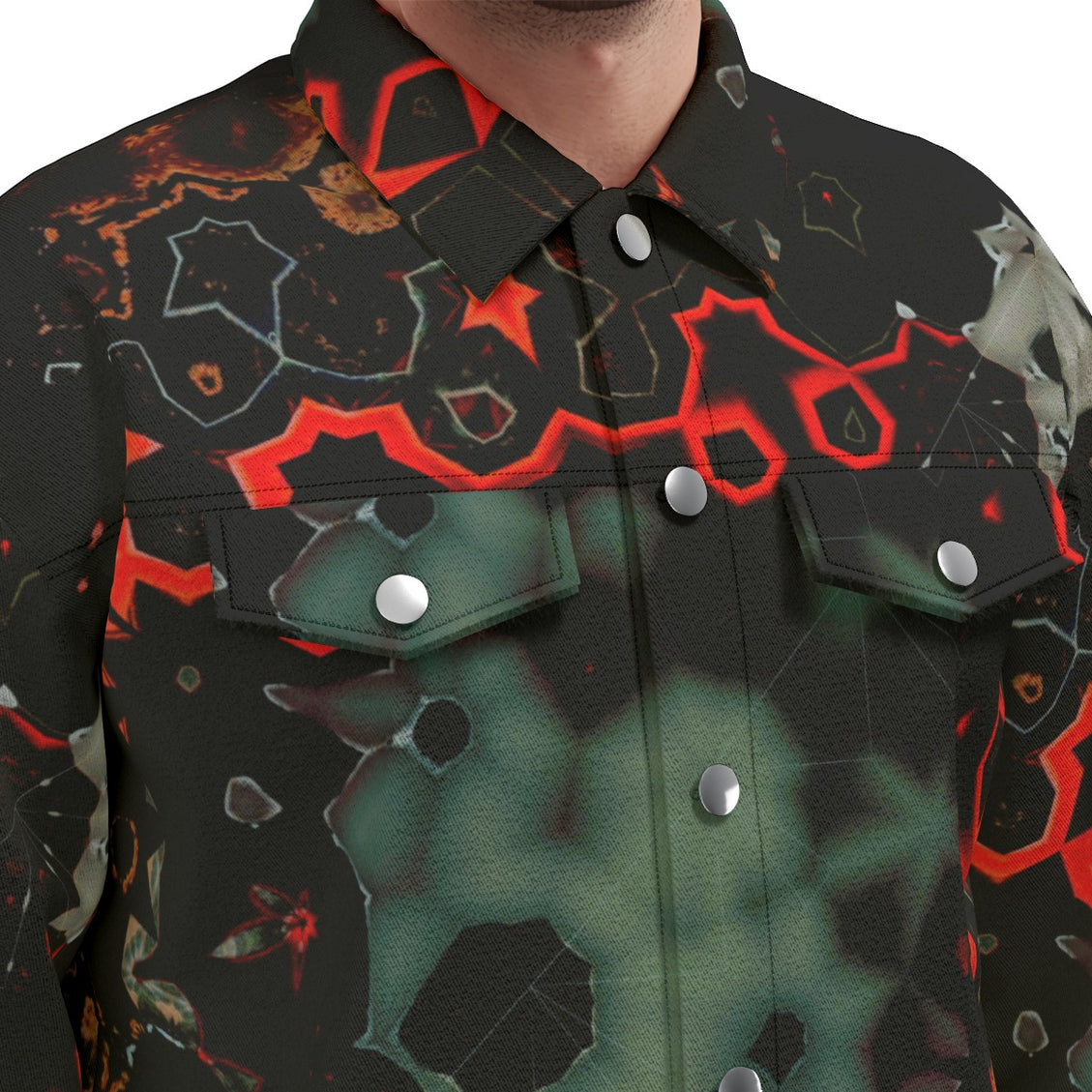 Unisex Jacket Old RustyTruck Red Black Green
