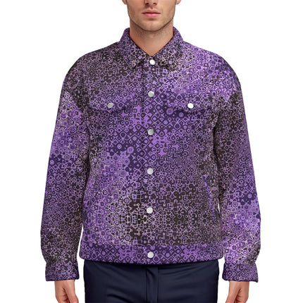 Unisex Jacket Purple Black Graphic