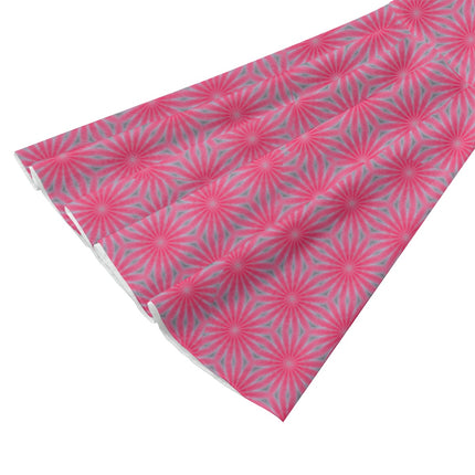 Ruffled Tie Front Cropped Blouse Pink Butterfly Balm Geometric