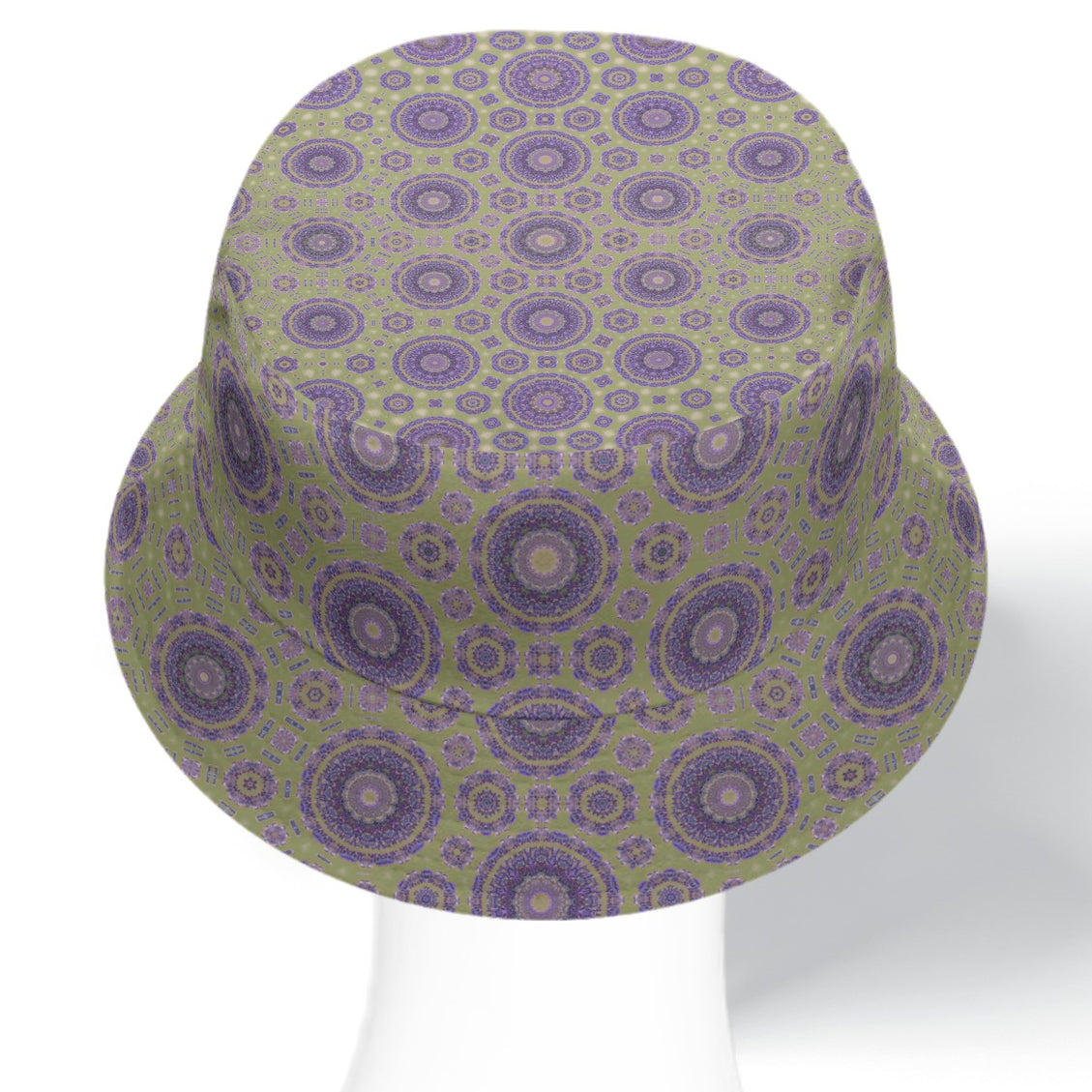 Bucket Hat Reversible Dames Rocket Green and Lavendar