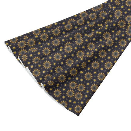 Ruffled Tie Front Cropped Blouse Sunflowers Purple Sunset