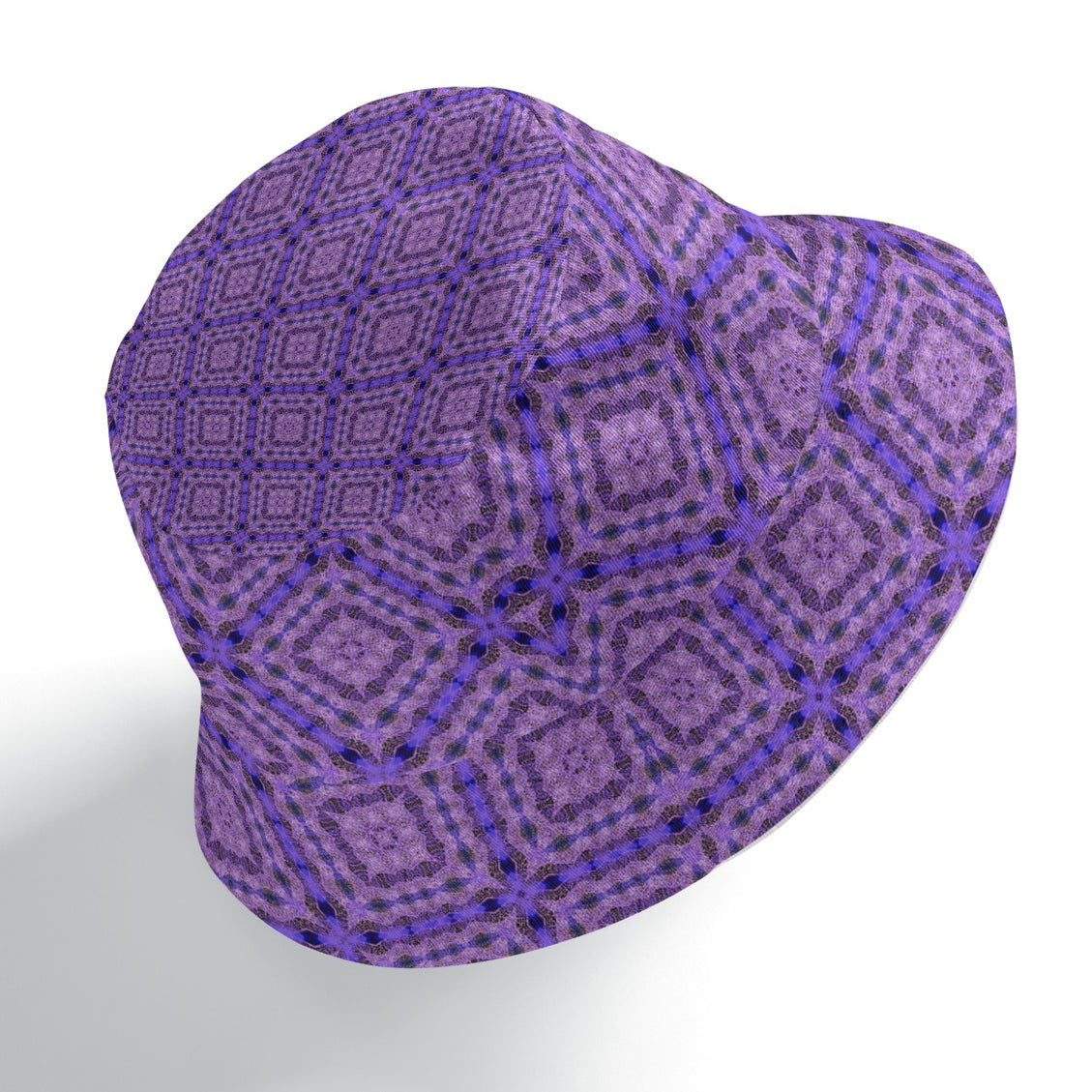 Bucket Hat Reversible Purple Plaid