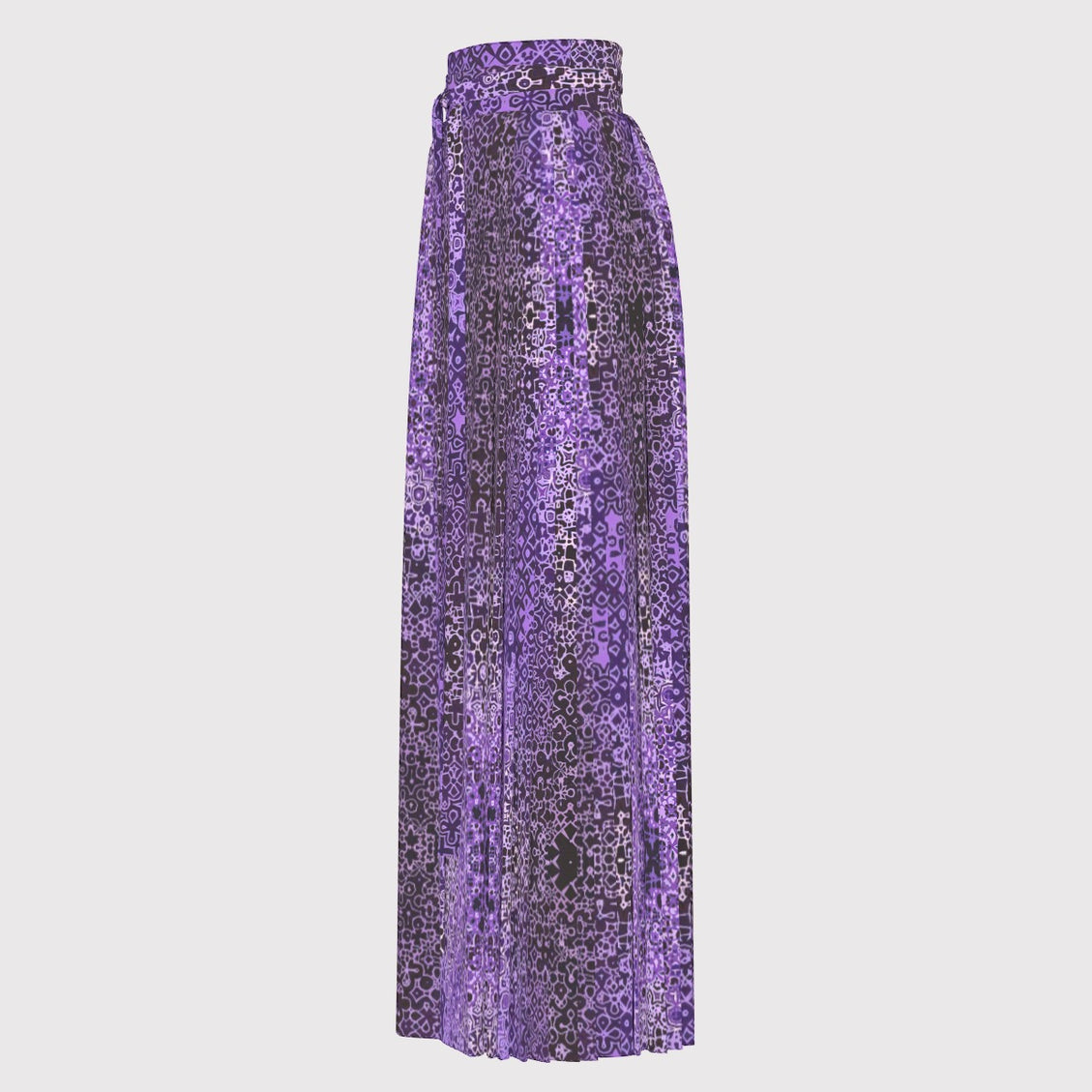 Traditional Chinese Pleated Skirt Purple and Black Ombre