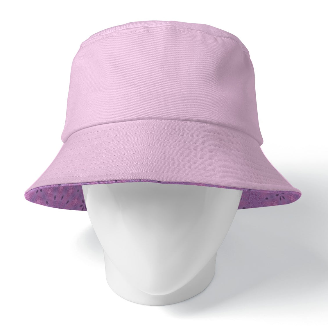 Bucket Hat Reversible Lavendar Flowers Pink