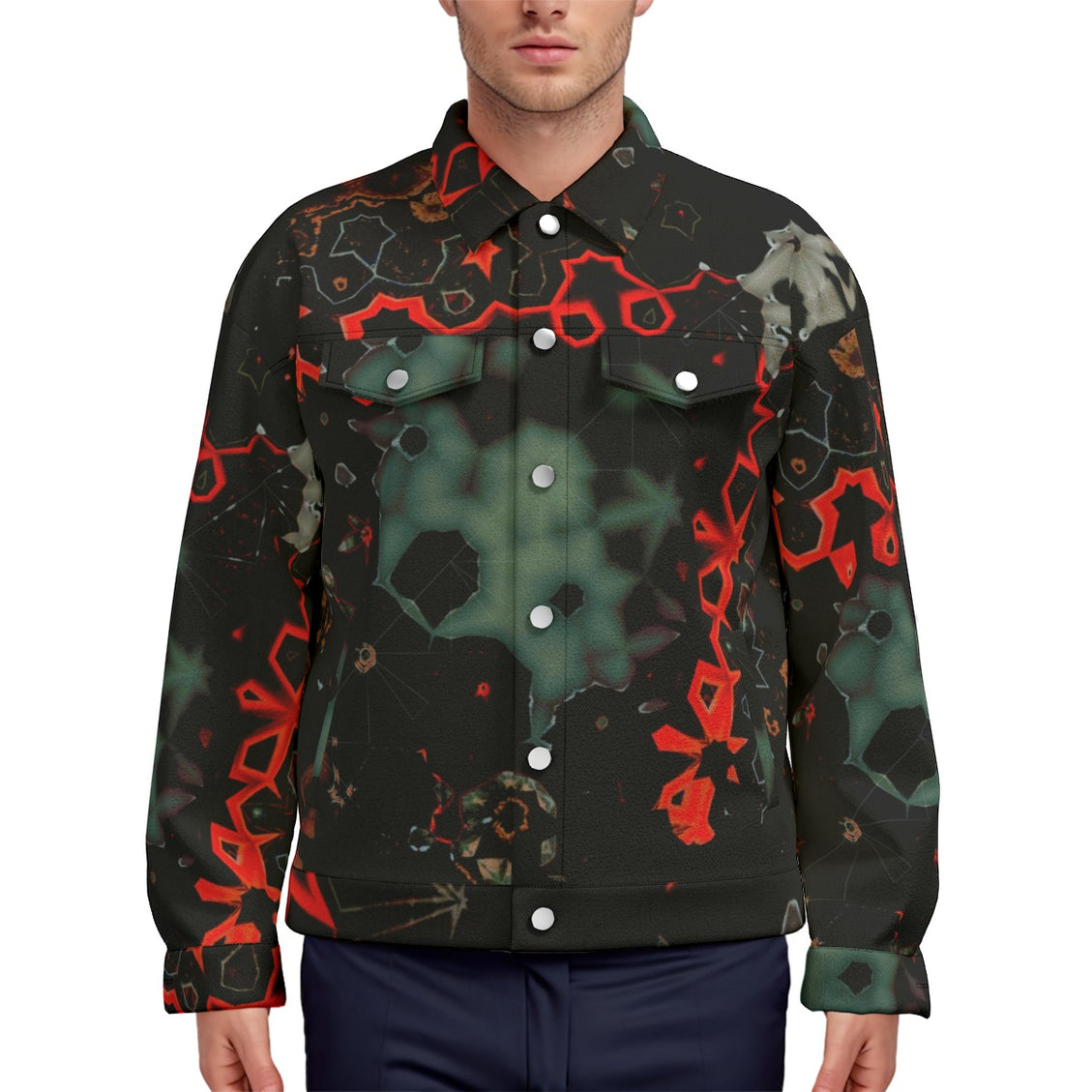 Unisex Jacket Old RustyTruck Red Black Green