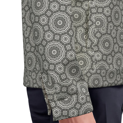 Unisex Jacket Gray and White Circles