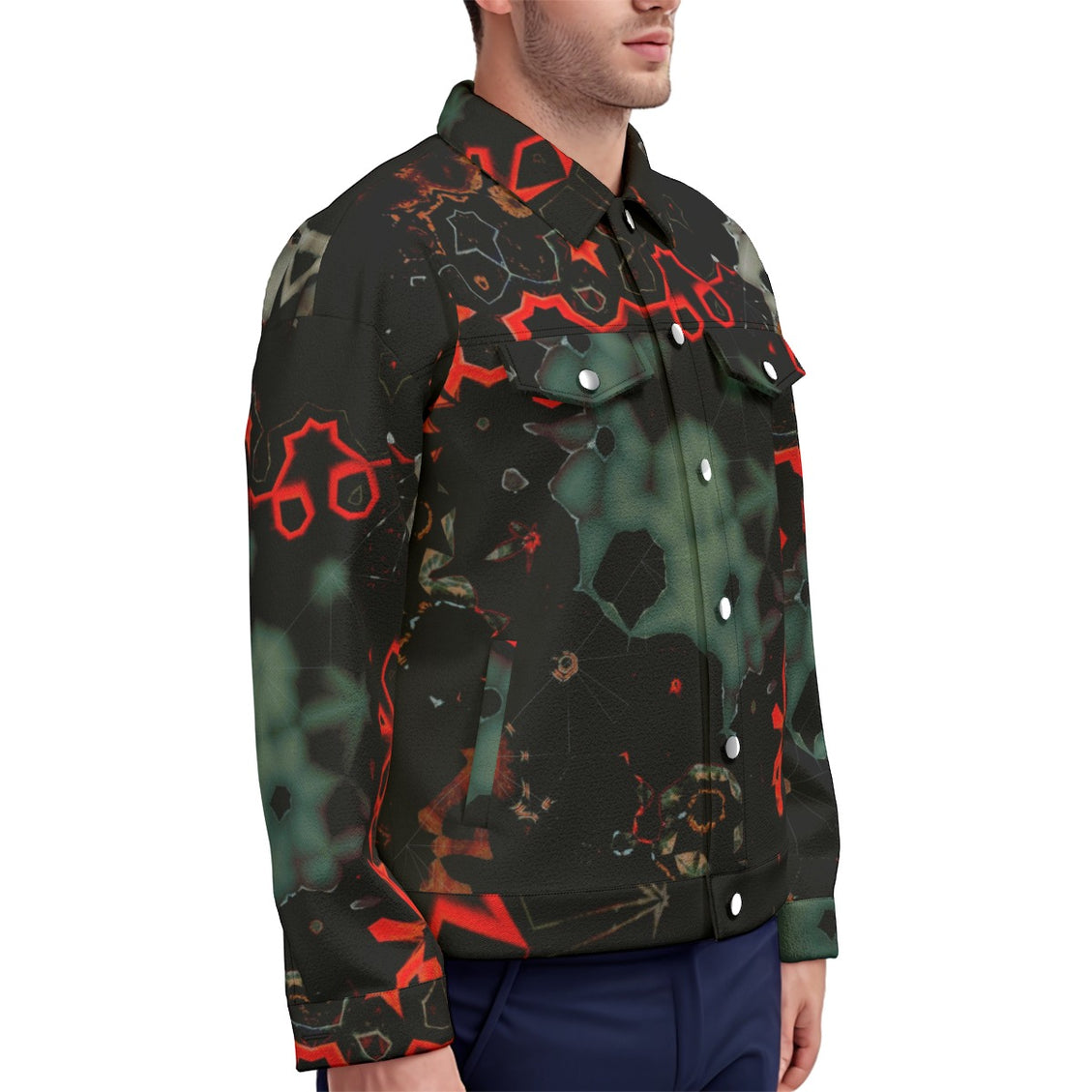 Unisex Jacket Old RustyTruck Red Black Green