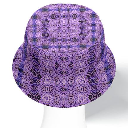 Bucket Hat Reversible Purple Plaid