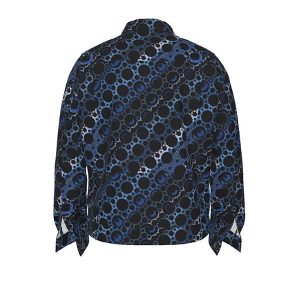 Unisex Jacket Black and Blue Graphic