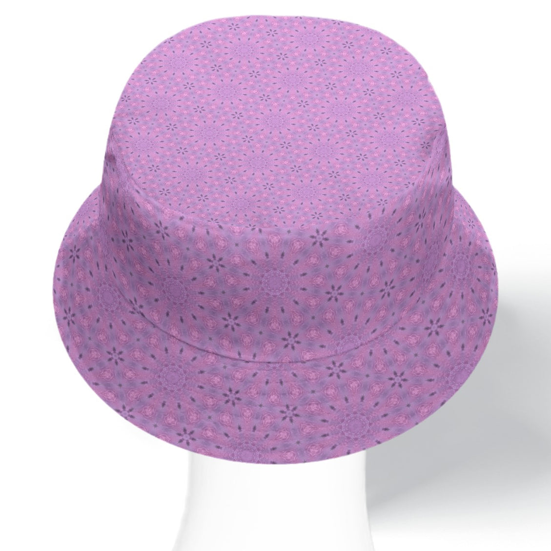 Bucket Hat Reversible Lavendar Flowers Pink