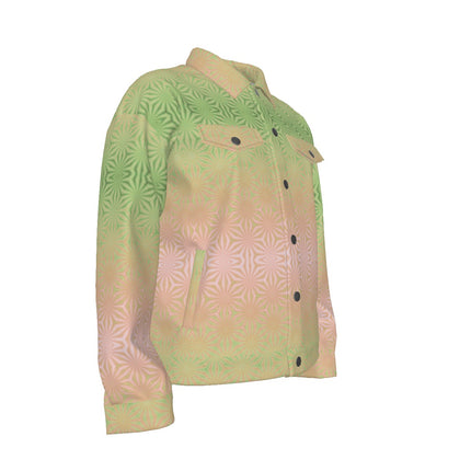 Unisex Jacket Green Tangerine Pink Ombre