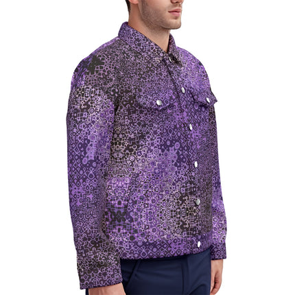 Unisex Jacket Purple Black Graphic
