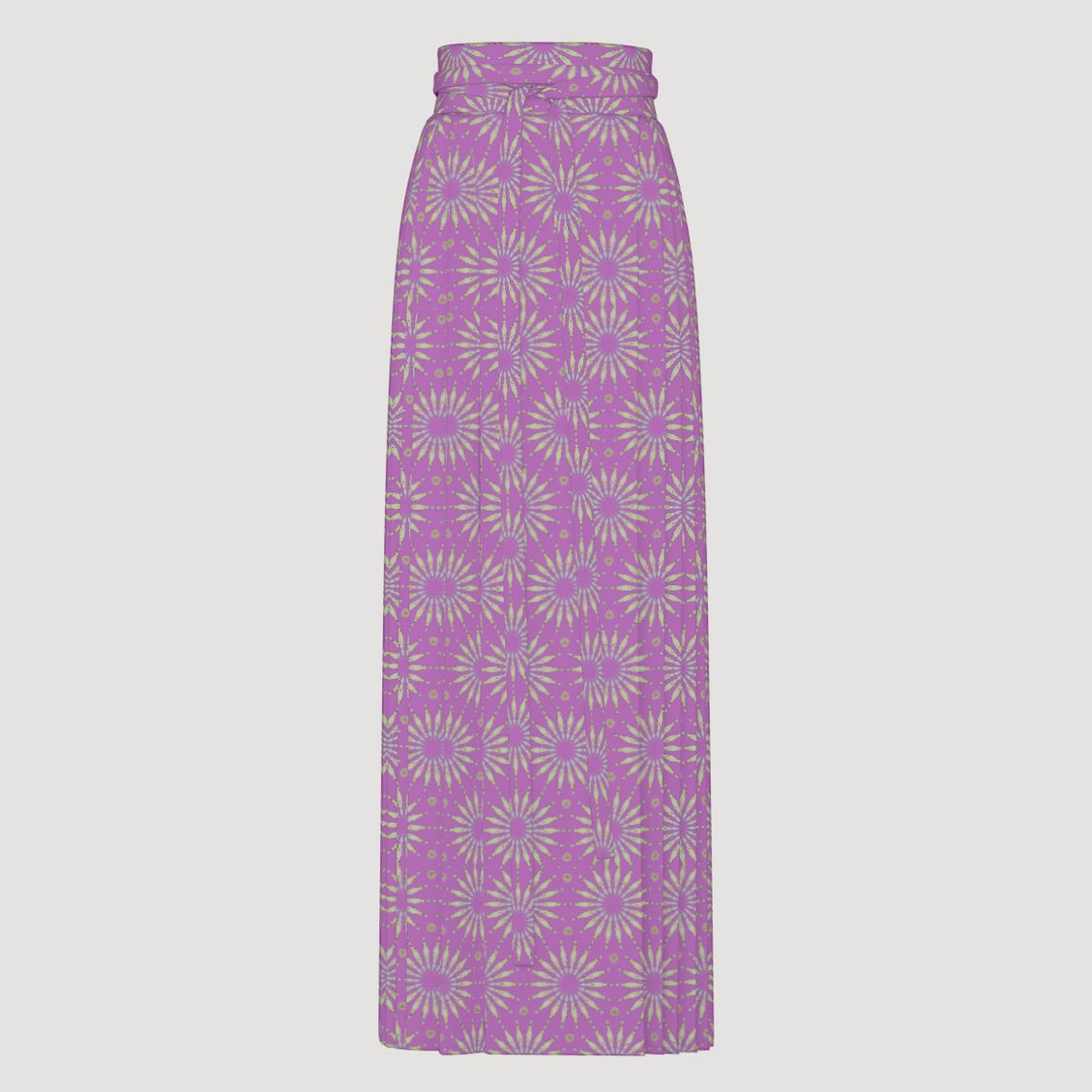 Traditional Chinese Pleated Skirt Fuchsia Starburst