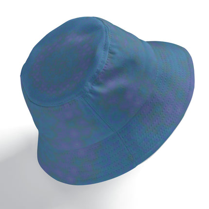 Bucket Hat Reversible Blue Lavendar Green Watercolor Dames Rocket Abstract