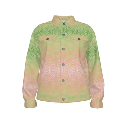 Unisex Jacket Green Tangerine Pink Ombre