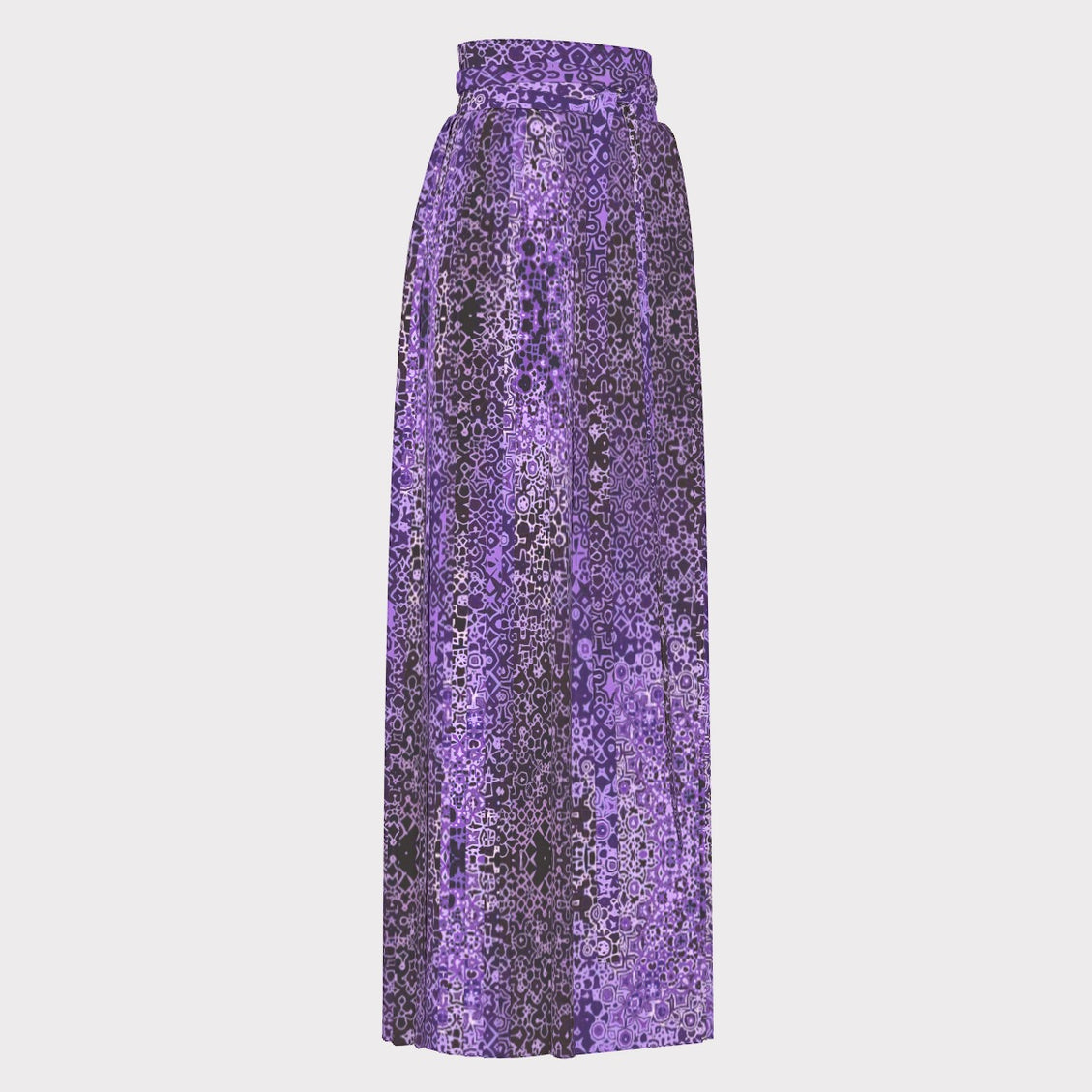Traditional Chinese Pleated Skirt Purple and Black Ombre