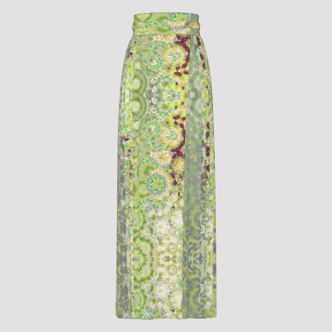 Traditional Chinese Pleated Skirt Thistle Abstract