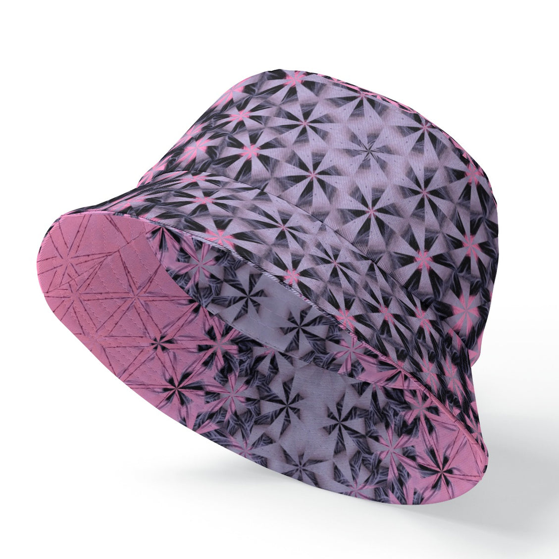 Bucket Hat Reversible Summerville Sunset Lavendar and Pink