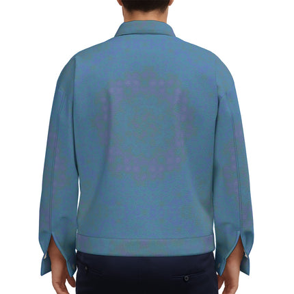 Unisex Jacket Blue Lavendar Green Watercolor