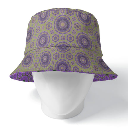 Bucket Hat Reversible Dames Rocket Green and Lavendar