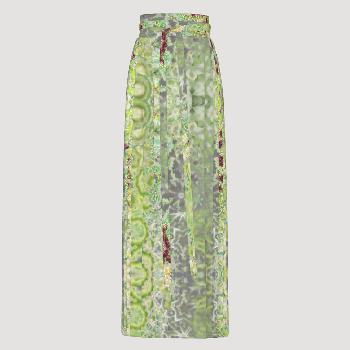 Traditional Chinese Pleated Skirt Thistle Abstract
