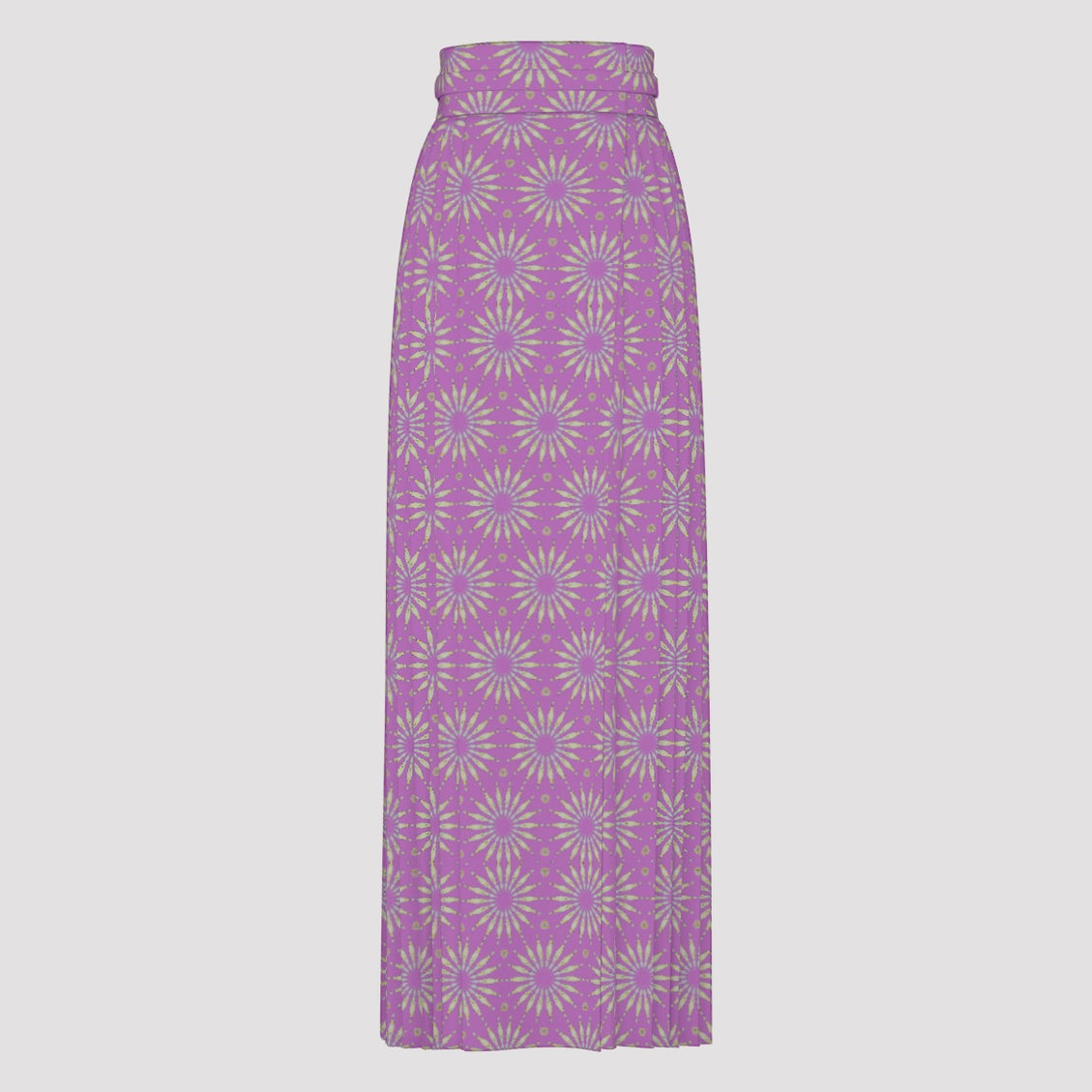 Traditional Chinese Pleated Skirt Fuchsia Starburst
