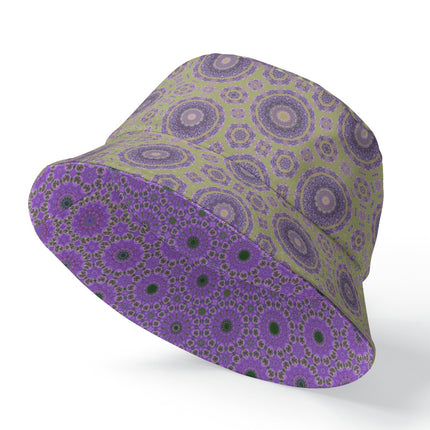 Bucket Hat Reversible Dames Rocket Green and Lavendar