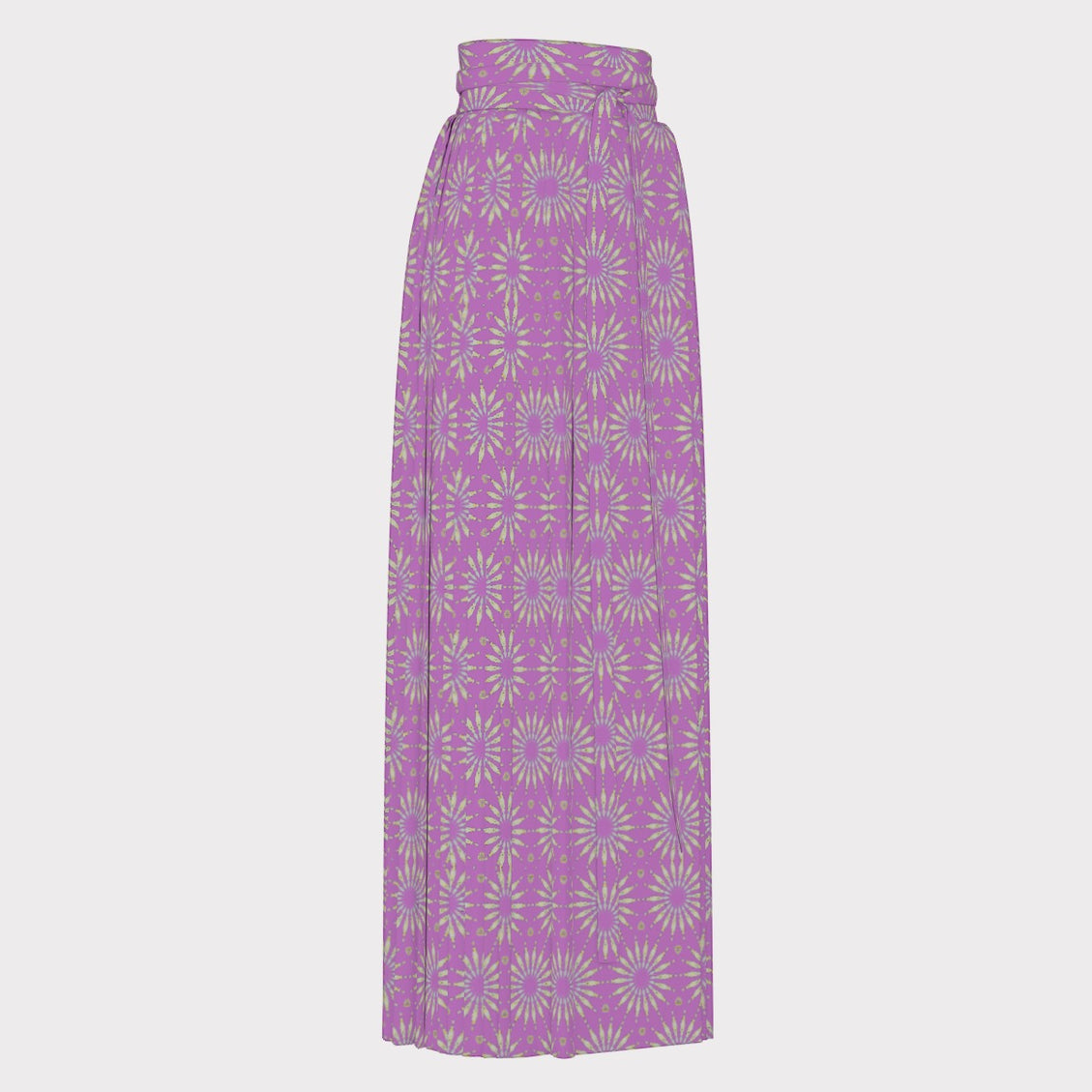 Traditional Chinese Pleated Skirt Fuchsia Starburst