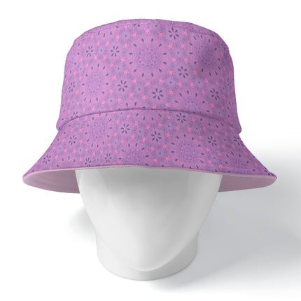 Bucket Hat Reversible Lavendar Flowers Pink