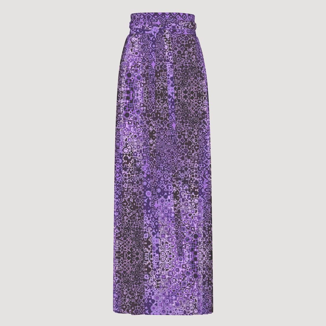 Traditional Chinese Pleated Skirt Purple and Black Ombre