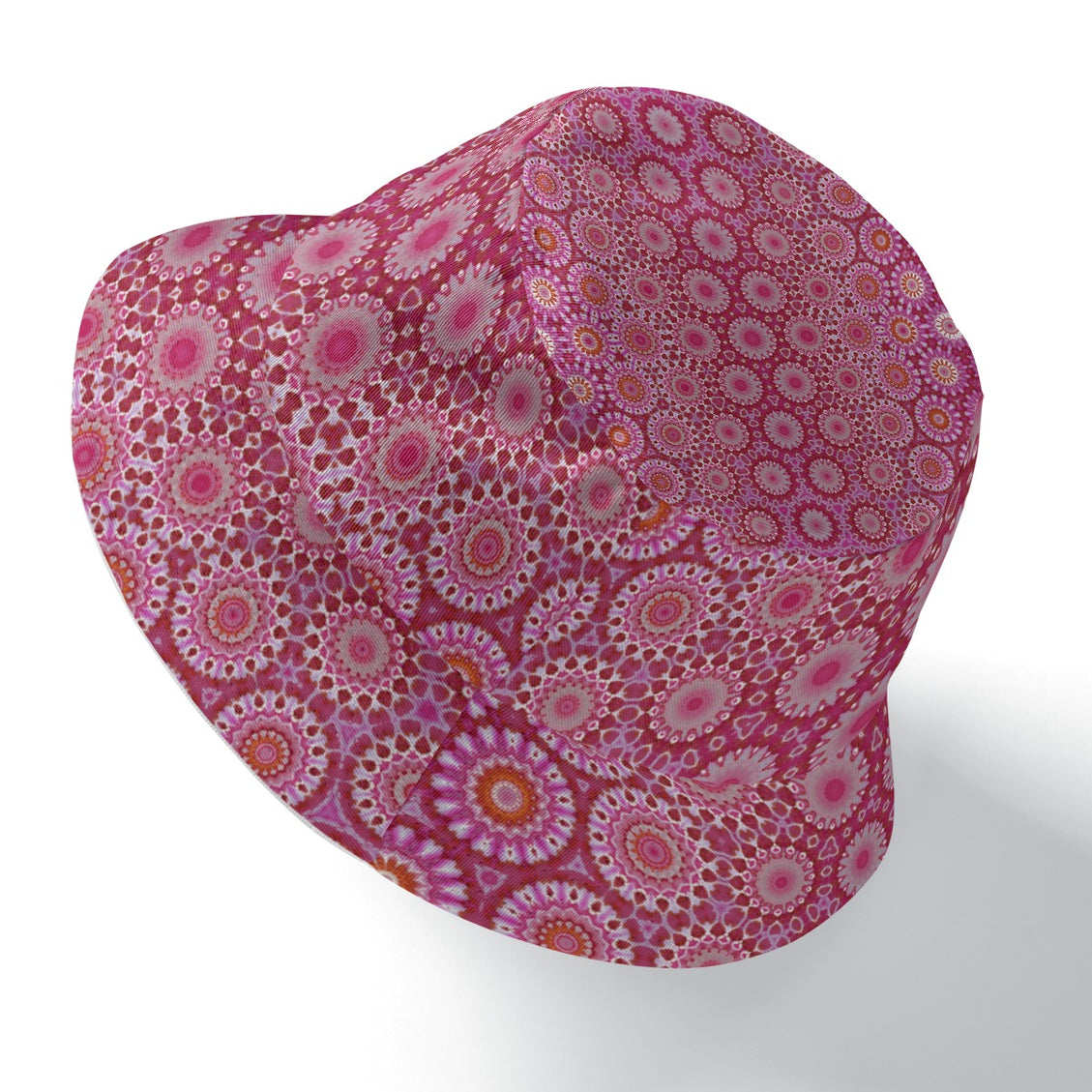 Bucket Hat Reversible Peonies Raspberry Swirl