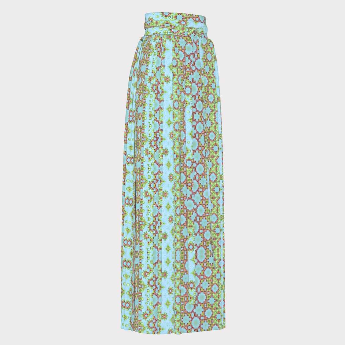 Traditional Chinese Pleated Skirt Buffalo Berries Blue Cascade