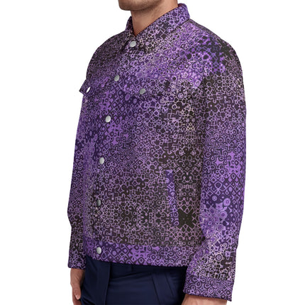Unisex Jacket Purple Black Graphic