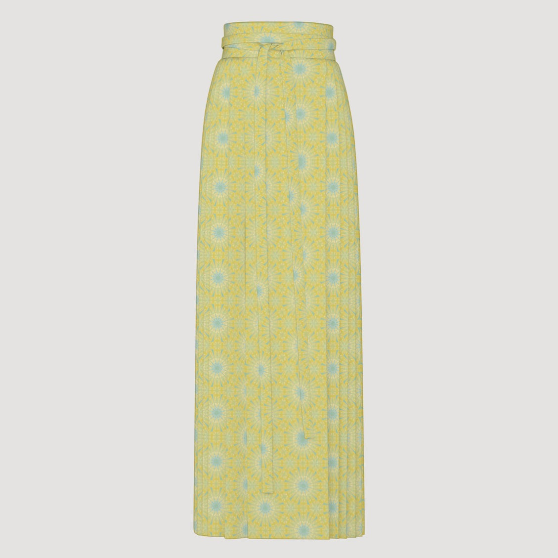 Traditional Chinese Pleated Skirt Yellow Coneflowers