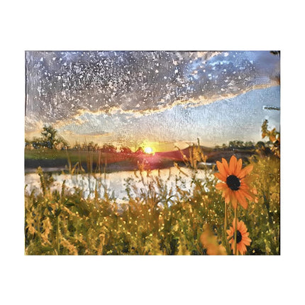 Design Diamond Painting 20"×16"(Horizontal) Sunflowers on the South Grand River
