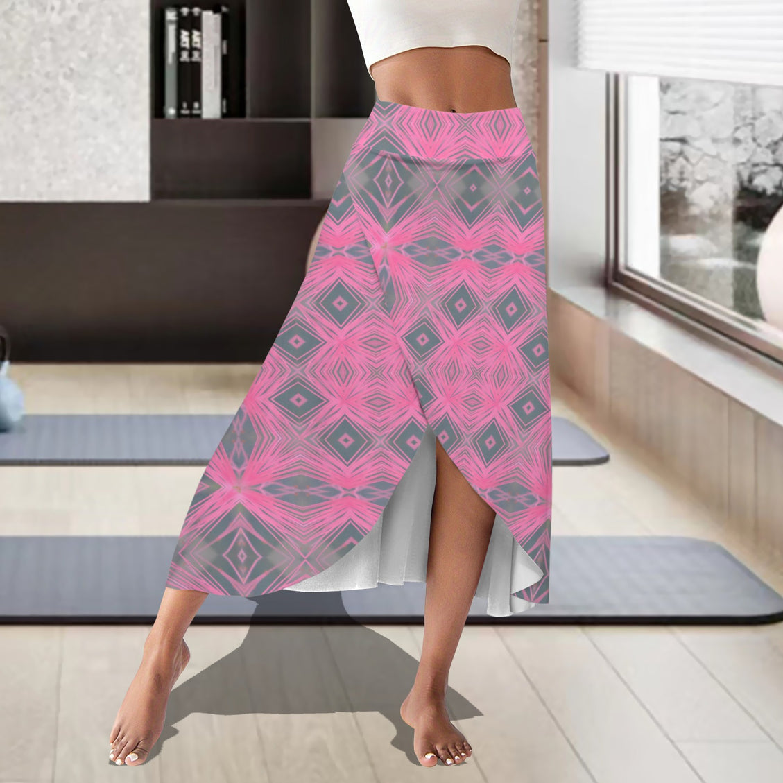 Skort Pink and Gray Plaid