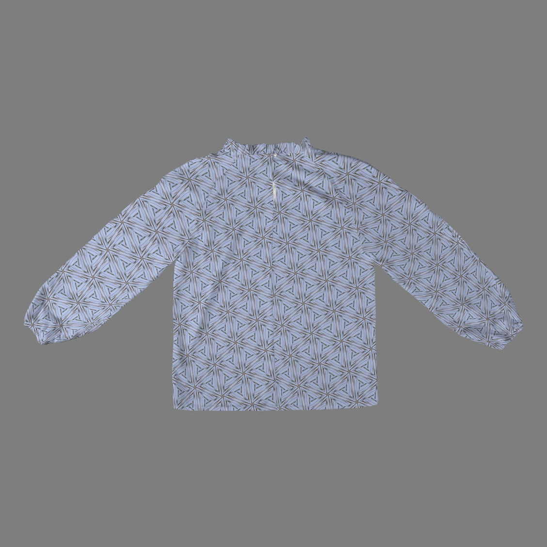Long Slit Sleeve Blouse Blue Koi Fish