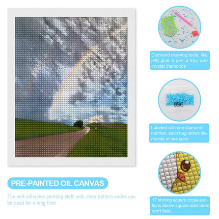 Design Diamond Painting 16"×20"(Vertical) Rainbow