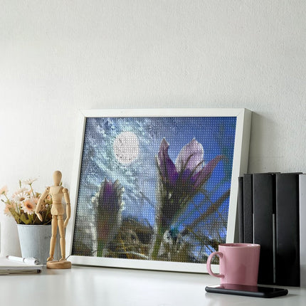 Design Diamond Painting 20"×16"(Horizontal) Pasque in Morning Sun