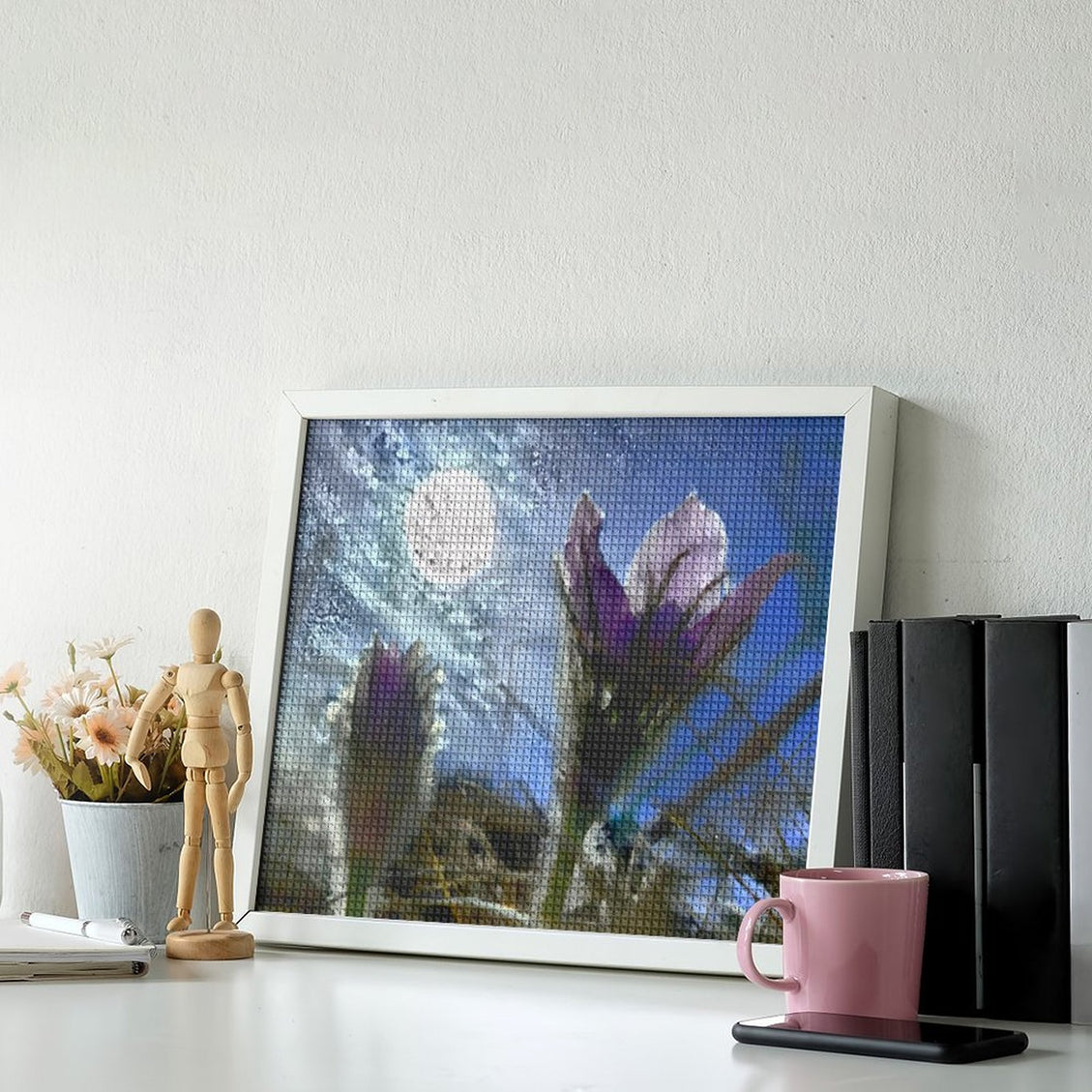 Design Diamond Painting 20"×16"(Horizontal) Pasque in Morning Sun