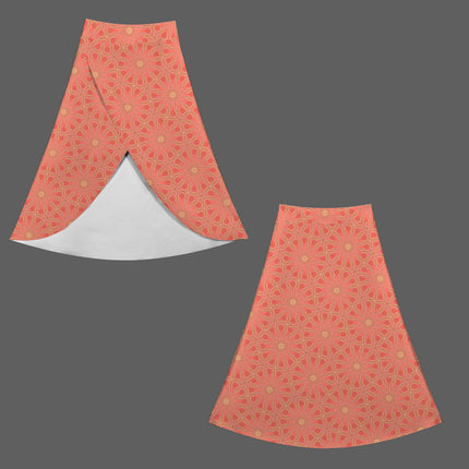 Skort Orange and Yellow Wildflowers Geometric