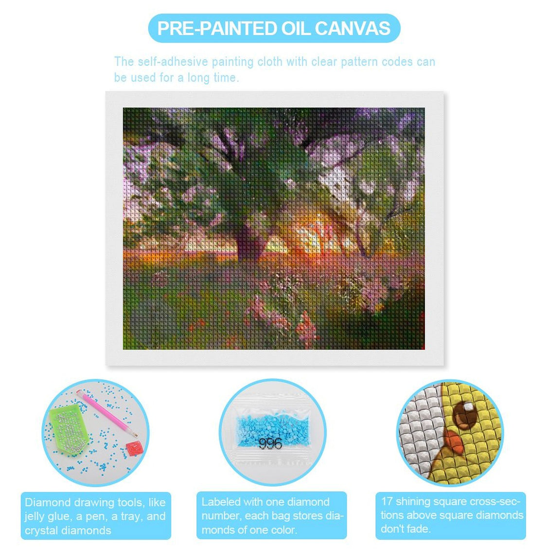 Design Diamond Painting 20"×16"(Horizontal) Summer on the Grand River