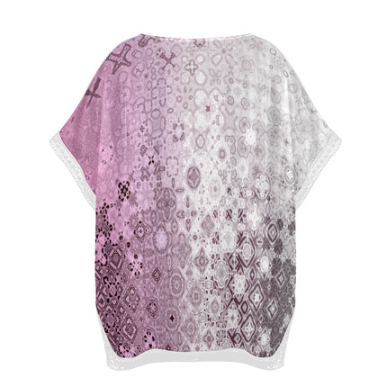 Cover Up Pink Glass Ombre with White Trim