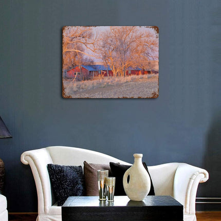 Design Rusty Metal Sign(Horizontal) 11.8"×15.7"