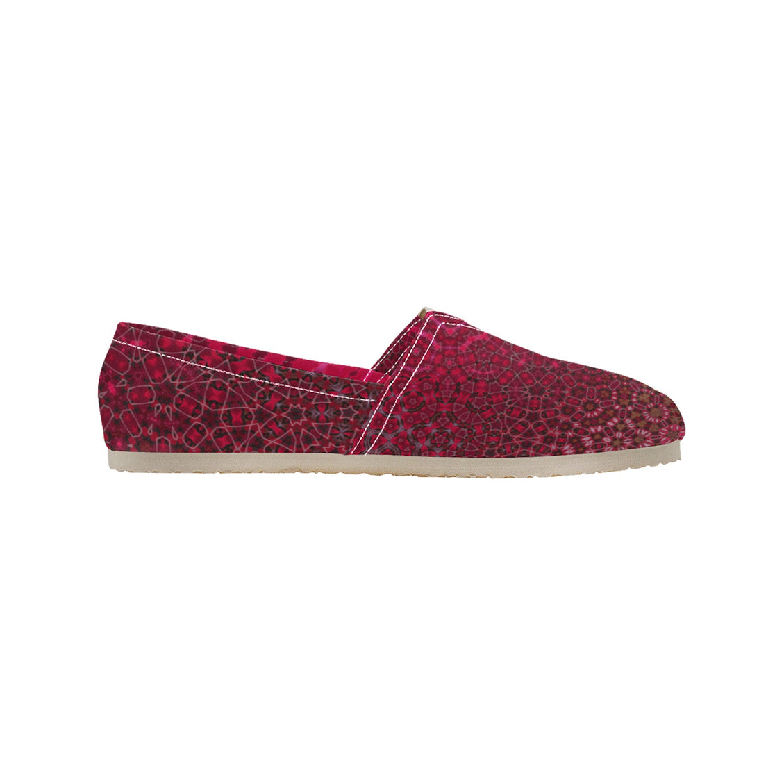 Espadrilles Canvas Red Leaves Abstract