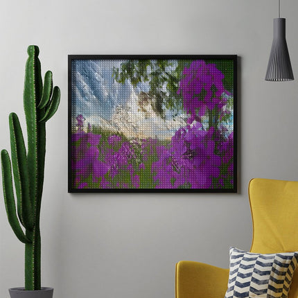 Design Diamond Painting 20"×16"(Horizontal) Dames Rocket by the Lake