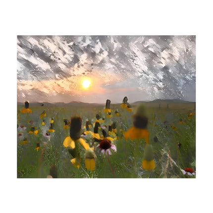 Design Diamond Painting 20"×16"(Horizontal) Wildflowers on the Prairie South Grand River