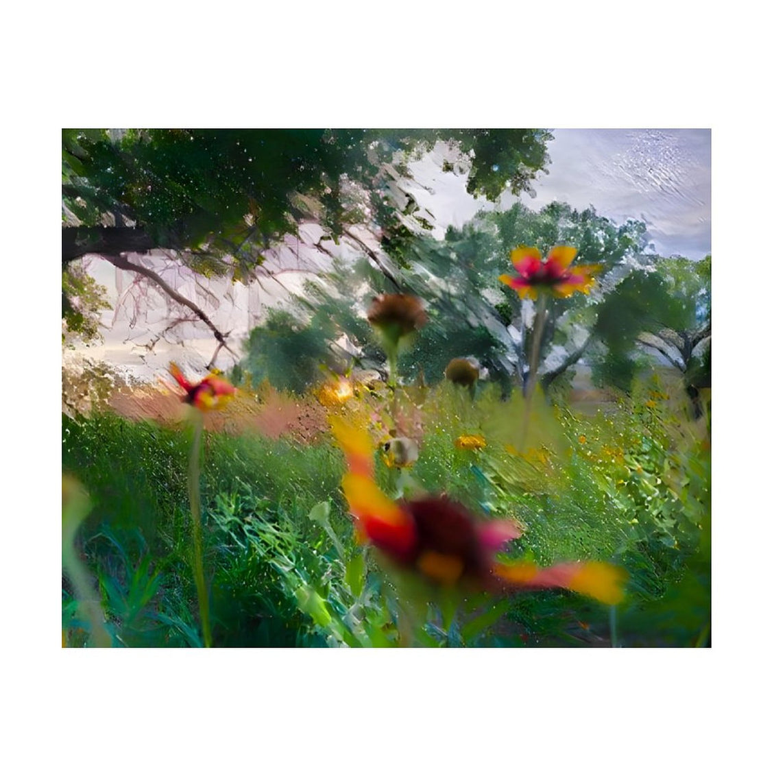 Design Diamond Painting 20"×16"(Horizontal) Wildflowers on the Grand River