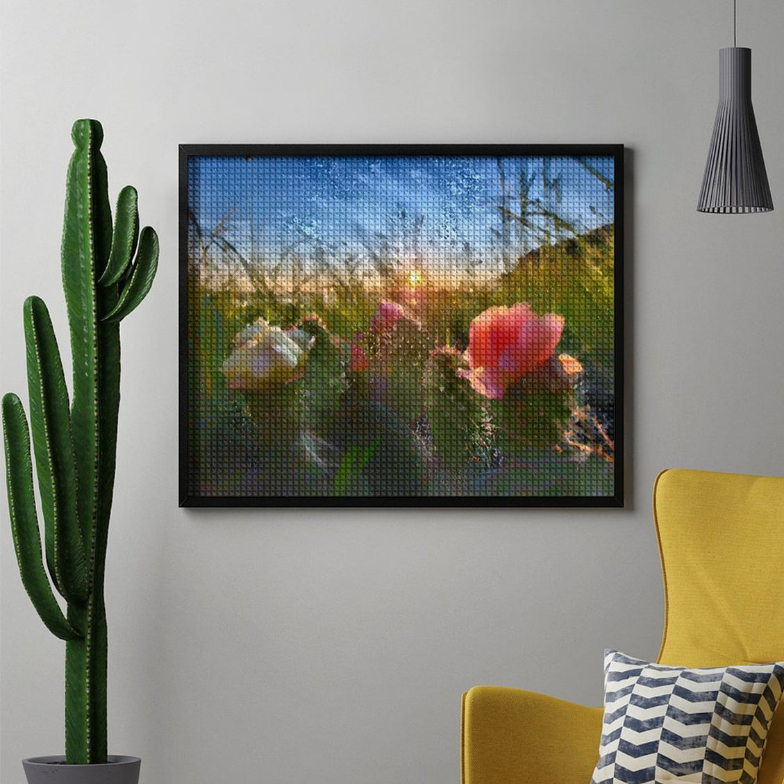 Design Diamond Painting 20"×16"(Horizontal) Cacti in Bloom Hugh Glass Park